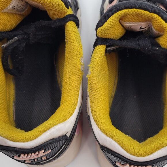 Nike Air Max 90 Leather GS Black Light Arctic Pink Sneakers CD6867 007 Size 3Y - Picture 9 of 10